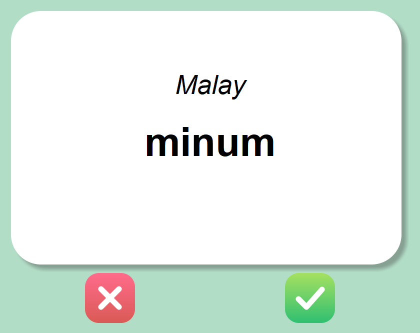 The front of a card