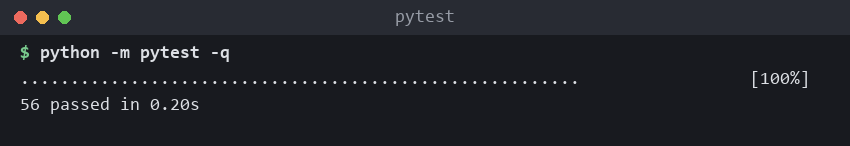 The test run