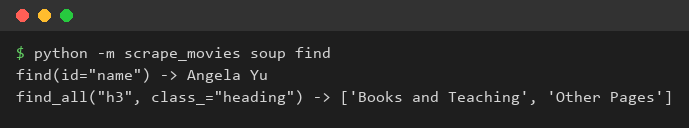 Step 4: find by attribute