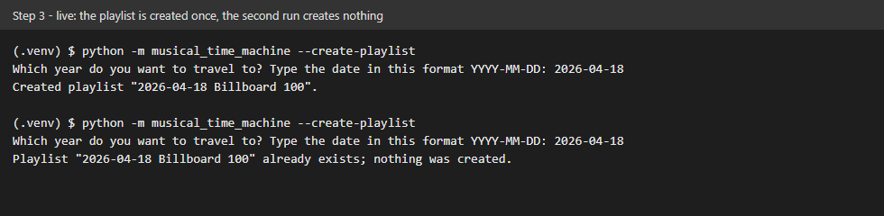 Live: create the playlist twice