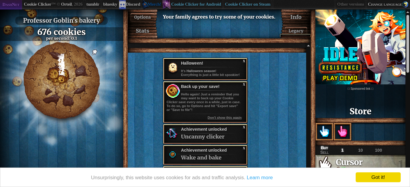 Step 3: after 45 seconds of clicking and buying