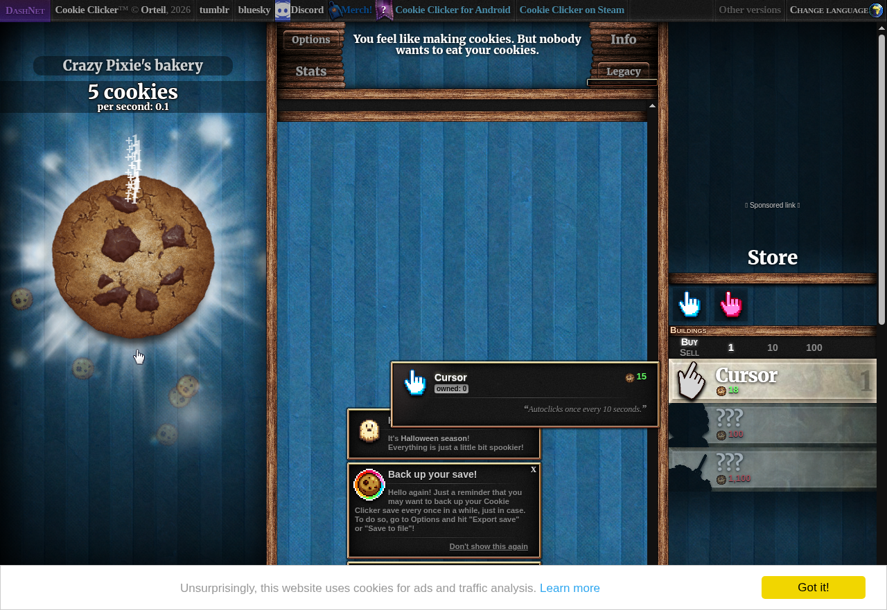 Step 4: a cursor bought