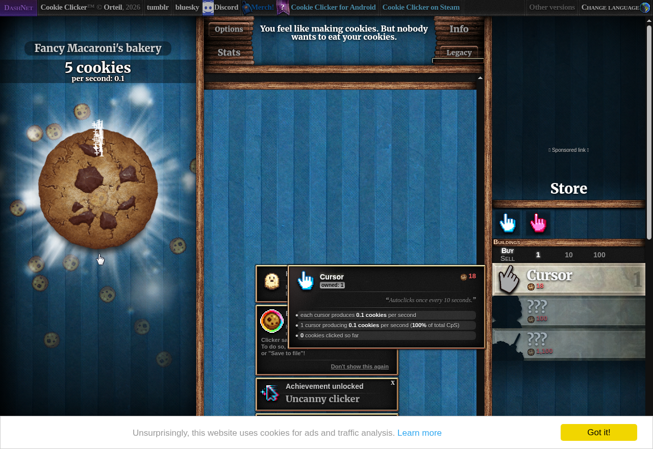 Step 4: a cursor bought